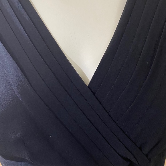 Sz 0 Express Black Silk Slip on Dress - Picture 4 of 5